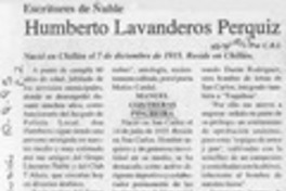 Humberto Lavanderos Perquiz  [artículo] C. R. I.