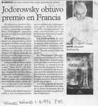 Jodorowsky obtuvo premio en Francia  [artículo].