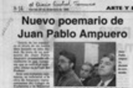 Nuevo poemario de Juan Pablo Ampuero  [artículo].