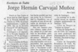 Jorge Hernán Carvajal Muñoz  [artículo] C. R. I.