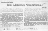 Raúl Mardones Norambuena  [artículo] C. R. I.