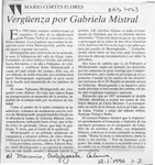 Vergüenza por Gabriela Mistral  [artículo] Mario Cortés Flores.