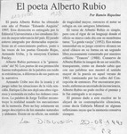 El poeta Alberto Rubio  [artículo] Ramón Riquelme.