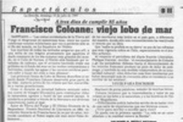 Francisco Coloane, viejo lobo de mar  [artículo].
