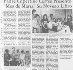 Padre Cupertino Cortés presentó "Mes de María", su noveno libro  [artículo].