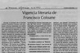 Vigencia literaria de Francisco Coloane  [artículo] Eddie Morales Piña.