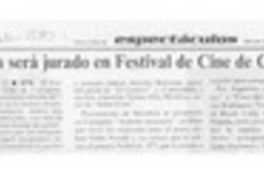 Skármeta será jurado en Festival de Cine de Cartagena  [artículo].
