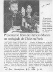 Presentaron libro de Patricio Manns en embajada de Chile en París  [artículo].