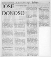 José Donoso  [artículo] Carlos Aránguiz Zúñiga.