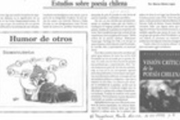 Estudios sobre poesía chilena  [artículo] Marino Muñoz Lagos.