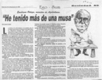 "He tenido más de una musa"  [artículo] María Eugenia González.