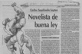 Novelista de buena ley  [artículo] Luis Merino Reyes.