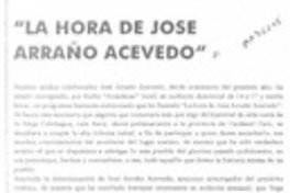 "La hora de José Arraño Acevedo"