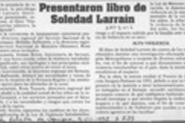 Presentaron libro de Soledad Larraín