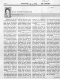 Para Yanette Sepúlveda  [artículo] Silvia Rodríguez B.