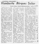 Humberto Bórquez Solar  [artículo] Carlos René Ibacache I.
