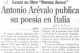Antonio Arévalo publica su poesía en Italia