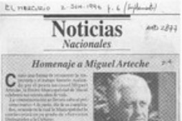 Homenaje a Miguel Arteche  [artículo].