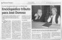 Enciclopédico tributo para José Donoso  [artículo].