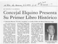 Concejal elquino presenta su primer libro histórico  [artículo].