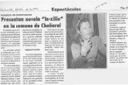 Presentan novela "In-xilio" en la comuna de Chañaral  [artículo].