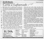 Carta a Lafourcade  [artículo] Gonzalo Tapia Díaz.