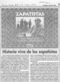 Historia viva de los zapatistas  [artículo].