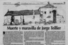Muerte y maravilla de Jorge Teillier  [artículo] Jaime Valdivieso B.
