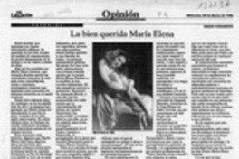 La bien querida María Elena  [artículo] Sergio Vodanovic.