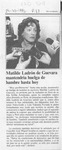 Matilde Ladrón de Guevara mantendría huelga de hambre hasta hoy  [artículo].