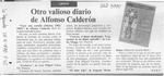 Otro valioso diario de Alfonso Calderón  [artículo] A. J. S. V.