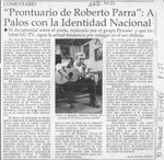 "Prontuario de Roberto Parra", a palos con la identidad nacional  [artículo] Juan Andrés Salfate.