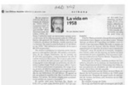 La vida en 1958  [artículo] Luis Sánchez Latorre.