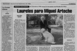 Laureles para Miguel Arteche  [artículo] Ignacio Iñíguez.
