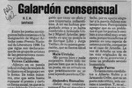 Galardón consensual  [artículo] M. E. M.