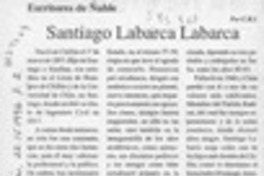 Santiago Labarca Labarca  [artículo] C. R. I.