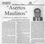 "Asertos maulinos"  [artículo] Luis Flores Sierra.