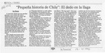 "Pequeña hisotria de Chile", el dedo en la llaga  [artículo] Hans Ehrmann.