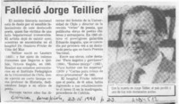 Falleció Jorge Teillier  [artículo].