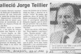 Falleció Jorge Teillier  [artículo].