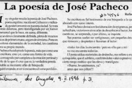 La poesía de José Pacheco  [artículo] Rafael Rubio.