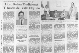 Libro relata tradiciones y raícesdel Valle Elquino  [artículo] Katherine López G.