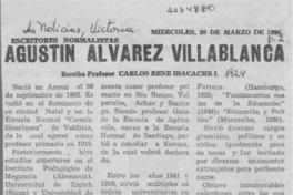 Agustín Alvarez Villablanca  [artículo] Carlos René Ibacache.