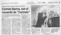 Carmen Barros, con el recuerdo de "Carmela"  [artículo] Cecilia Valenzuela L.