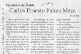Carlos Ernesto Palma Meza  [artículo] C. R. I.