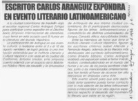 Escritor Carlos Aránguiz expondrá en evento literario latinoamericano  [artículo].