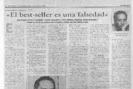 "El best-seller es una falsedad"