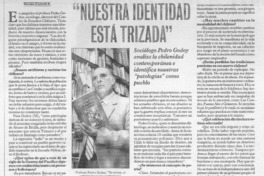 "Nuestra identidad está trizada"  [artículo] Renato Castelli A.
