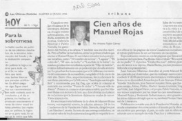 Cien años de Manuel Rojas  [artículo] Antonio Rojas Gómez.