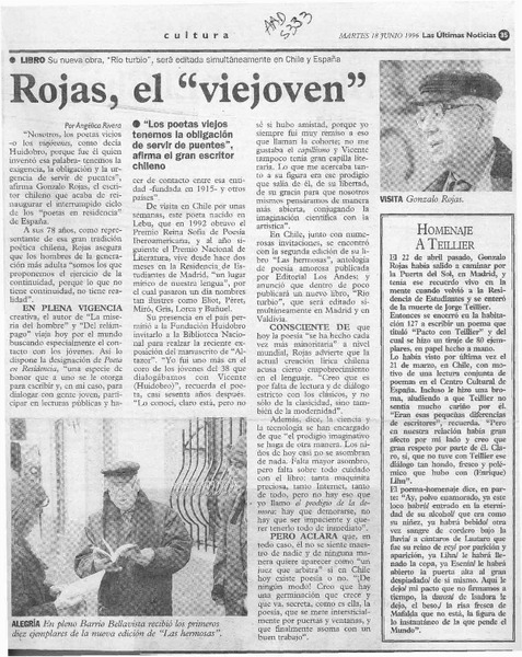 Rojas, el "viejoven"  [artículo] Angélica Rivera.